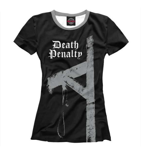 Женская футболка с изображением Deathpenalty цвета Белый