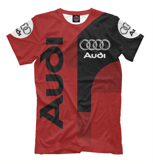 Футболка для мальчиков с изображением Audi цвета Белый