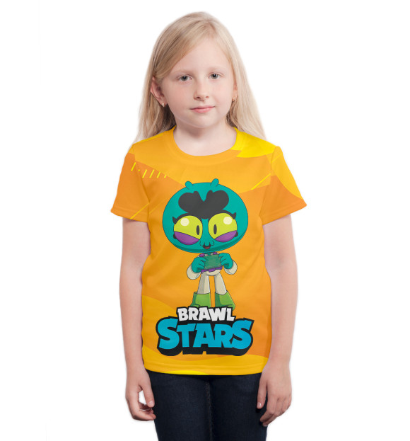 Футболка для девочек с изображением BrawlStars Eve Ева цвета Белый