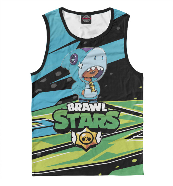 Мужская майка с изображением Brawl Stars цвета Белый