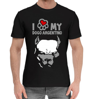 Хлопковая футболка для мальчиков I my dogo argentino