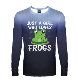 Лонгслив для мальчика Just A Girl Who Loves Frogs