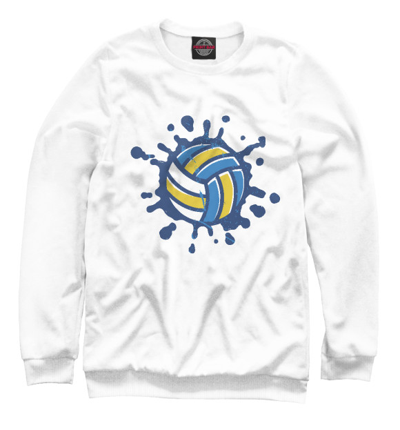 Свитшот для мальчиков с изображением Volleyball Splash цвета Белый
