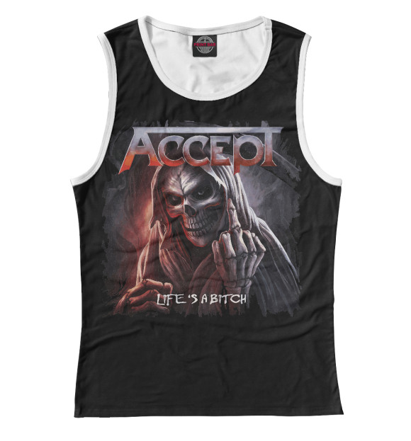 Майка для девочки с изображением Accept цвета Белый