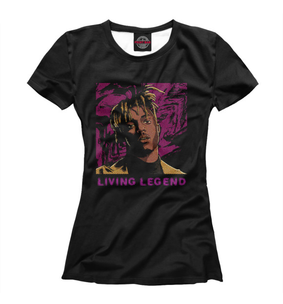 Женская футболка с изображением Juice WRLD цвета Белый