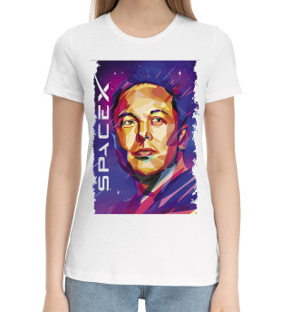 Женская хлопковая футболка Крутой Илон Маск