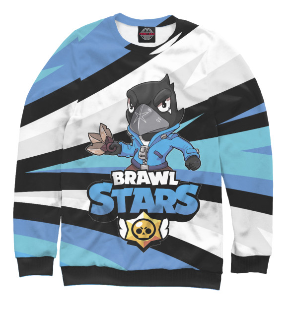 Свитшот для девочек с изображением Brawl Stars цвета Белый