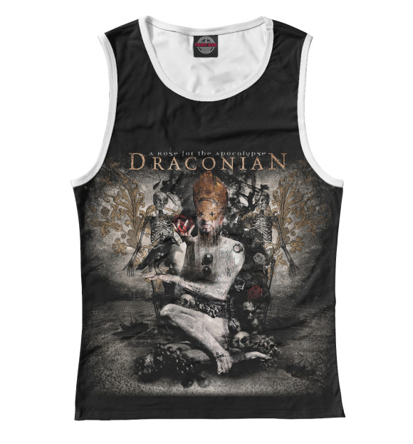Женская майка с изображением Draconian цвета Белый