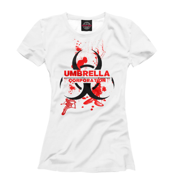Футболка для девочек с изображением Umbrella цвета Белый