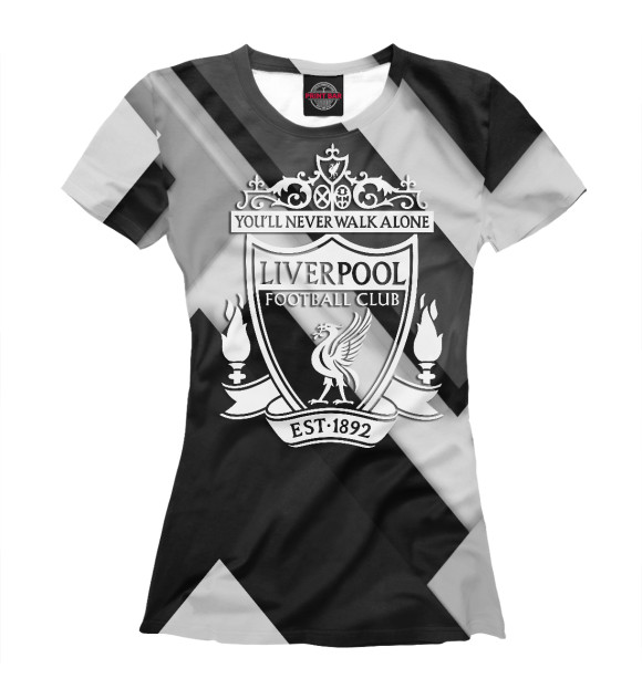 Футболка для девочек с изображением Liverpool | Ливерпуль цвета Белый