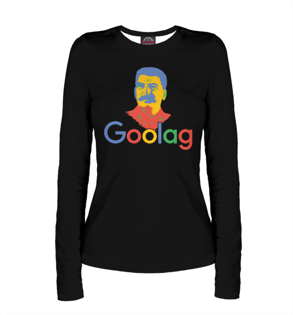 Женский лонгслив с изображением Goolag цвета Белый