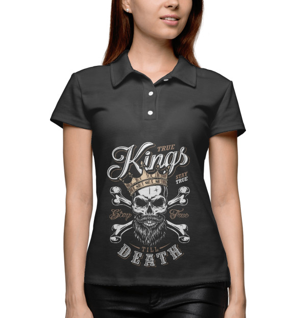 Женское поло с изображением Хипстер цвета Белый