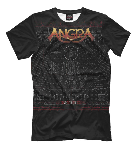 Мужская футболка с изображением Angra цвета Белый