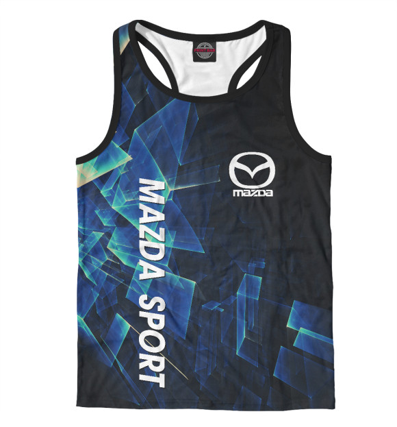 Мужская майка-борцовка с изображением Mazda | Мазда цвета Белый