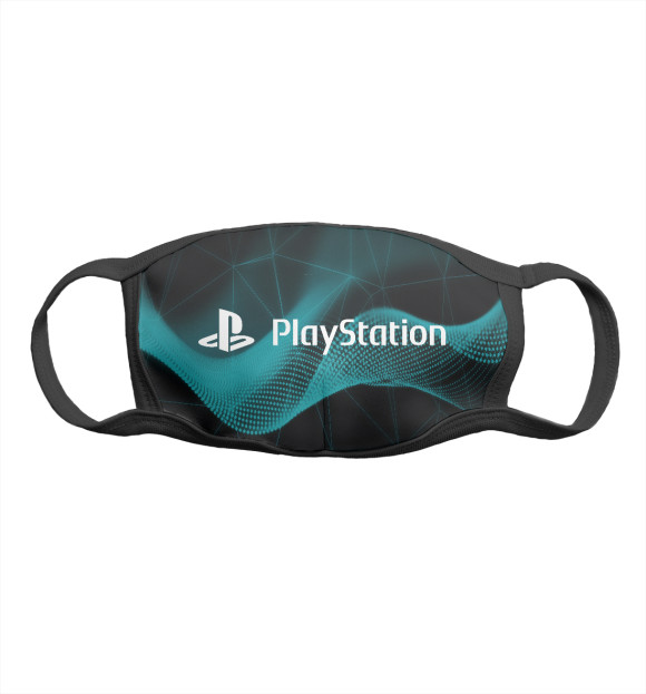 Маска тканевая с притом Playstation Network цвета Белый Маска тканевая с изображением Playstation Network цвета Белый