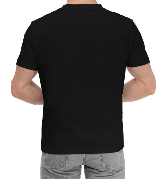 Мужская хлопковая футболка с изображением Руслан СМН цвета Черный