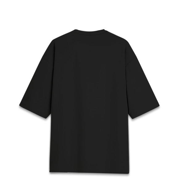 Мужская футболка оверсайз с изображением What цвета Черный