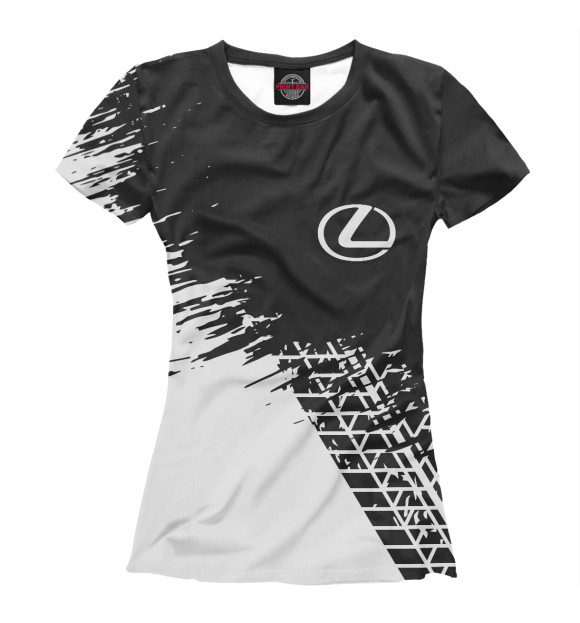 Женская футболка с изображением Lexus / Лексус цвета Белый