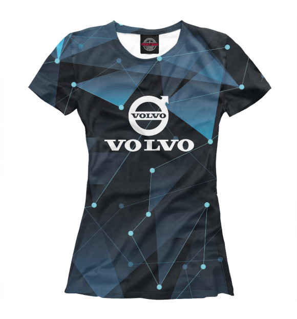 Футболка для девочек с изображением Volvo Cars цвета Белый