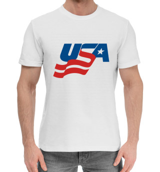 Мужская хлопковая футболка США