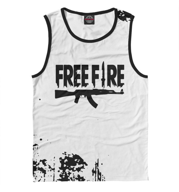 Мужская майка с изображением Garena Free Fire цвета Белый