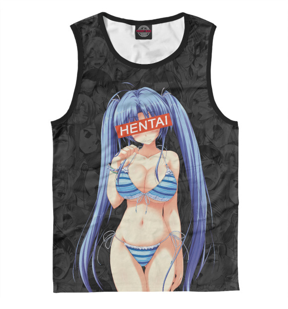 Мужская майка с изображением Hentai цвета Белый