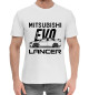 Мужская хлопковая футболка Mitsubishi Lancer Evo X Side Best