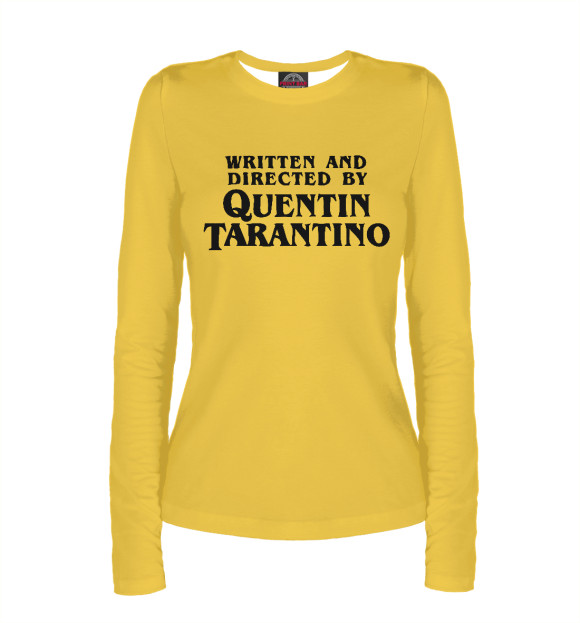 Женский лонгслив с изображением Quentin Tarantino цвета Белый