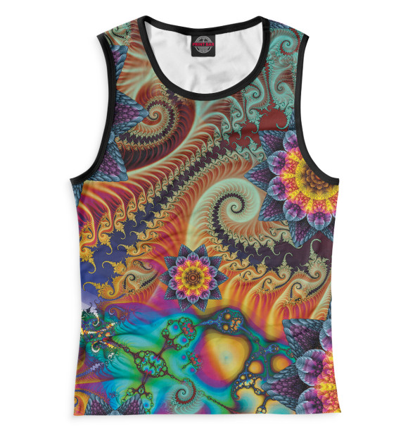 Женская майка с изображением Psystetic цвета Белый