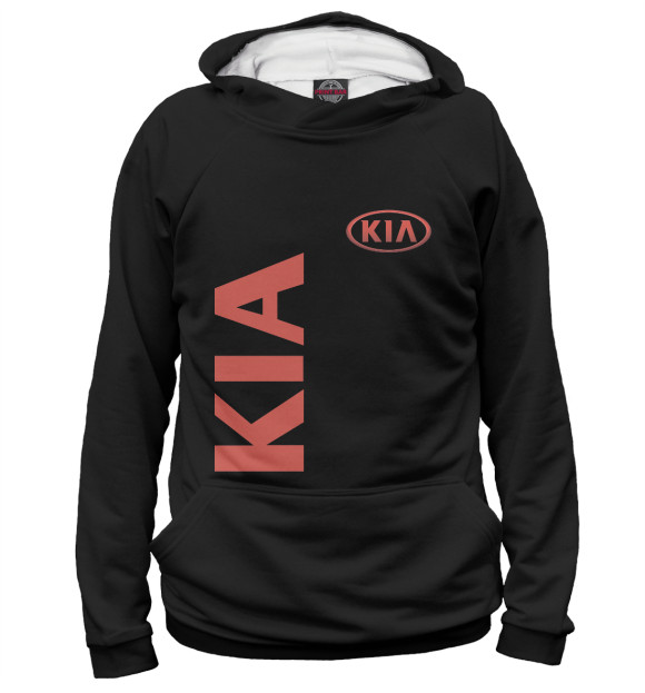 Женское худи с изображением KIA цвета Белый