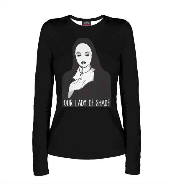 Женский лонгслив с изображением Lady Of Shade цвета Белый