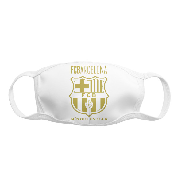 Маска тканевая с изображением Barcelona FC цвета Белый