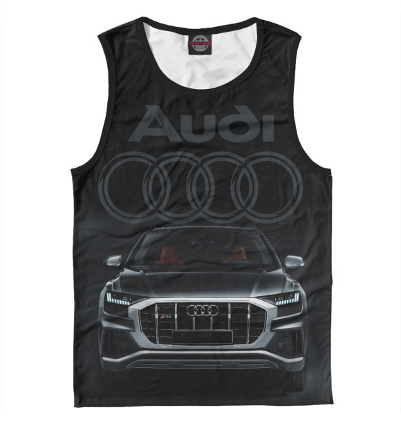 Мужская майка с изображением Audi цвета Белый