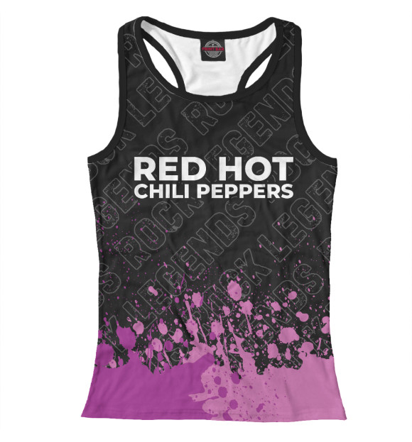 Женская майка-борцовка с изображением Red Hot Chili Peppers Rock Legends цвета Белый
