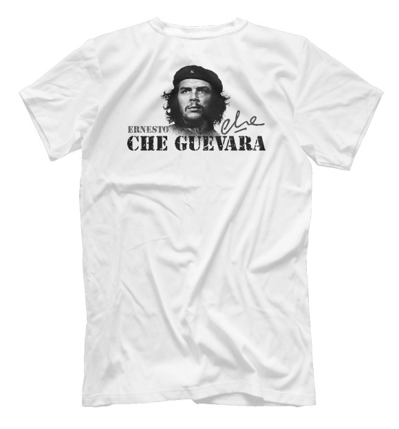 Мужская футболка с изображением Че Гевара (белый фон) цвета Белый