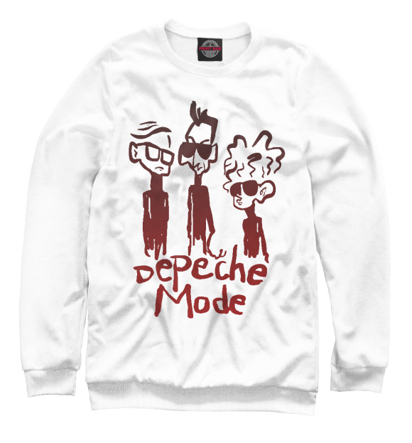 Свитшот для мальчиков с изображением Depeche Mode цвета Белый