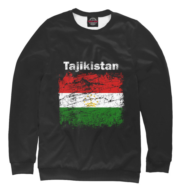 Свитшот для мальчиков с изображением Tajikistan цвета Белый