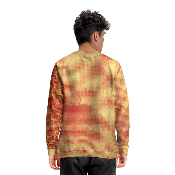 Мужской свитшот с изображением Кто не работает тот не ест цвета Белый