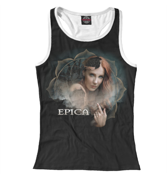Женская майка-борцовка с притом Epica цвета Белый Женская майка-борцовка с изображением Epica цвета Белый