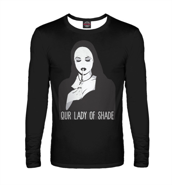 Мужской лонгслив с изображением Lady Of Shade цвета Белый