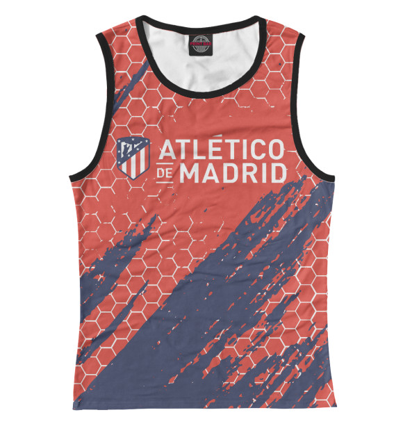 Майка для девочки с изображением Atletico Madrid цвета Белый