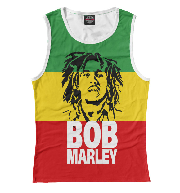 Майка для девочки с изображением Bob Marley цвета Белый