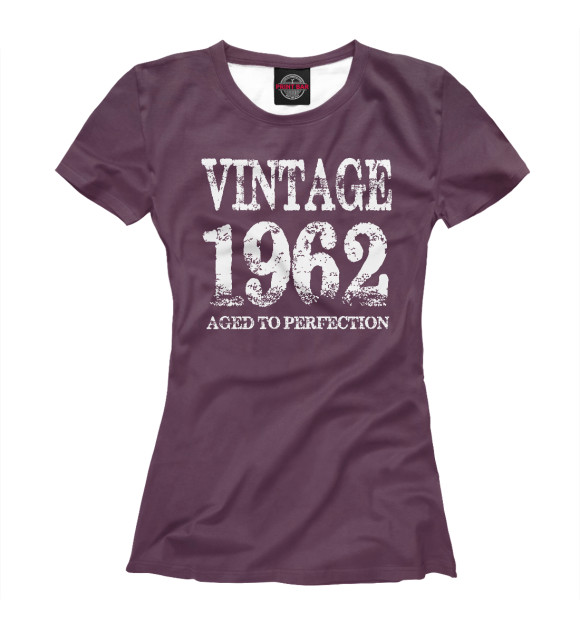 Футболка для девочек с изображением Vintage 1962 цвета Белый