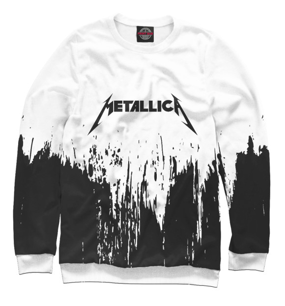 Свитшот для мальчиков с изображением Metallica / Металлика цвета Белый