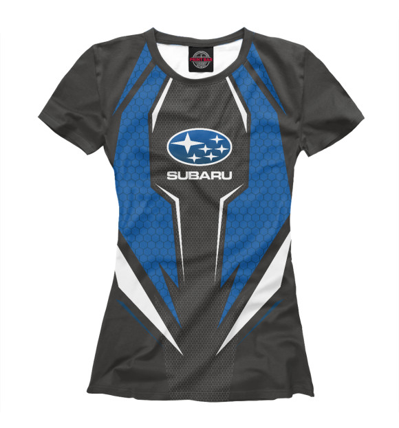 Футболка для девочек с изображением Subaru Driver team цвета Белый