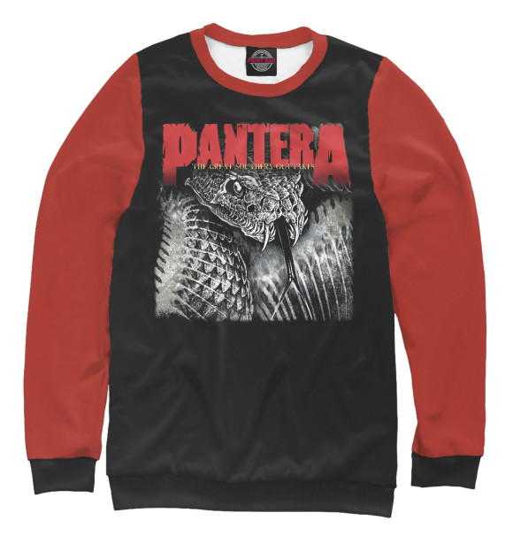Свитшот для девочек с изображением Pantera цвета Белый