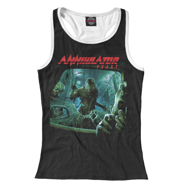 Женская майка-борцовка с изображением Annihilator цвета Белый