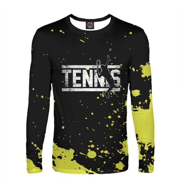 Мужской лонгслив с изображением Tennis sports цвета Белый