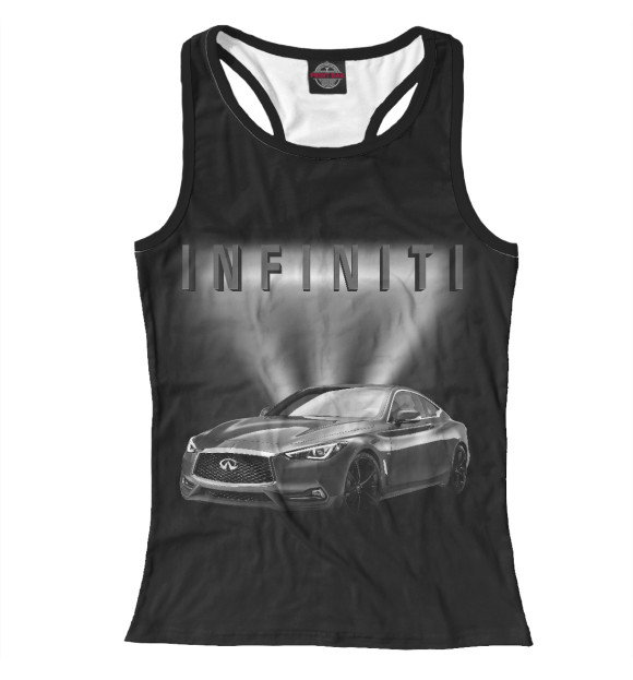 Женская майка-борцовка с изображением Infiniti цвета Белый