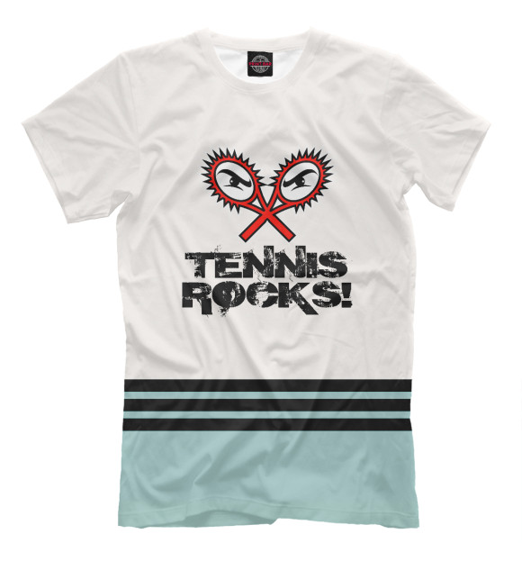 Футболка для мальчиков с изображением TENNIS ROCKS цвета Белый